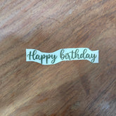 HAPPY BIRTHDAY METAL STICKER